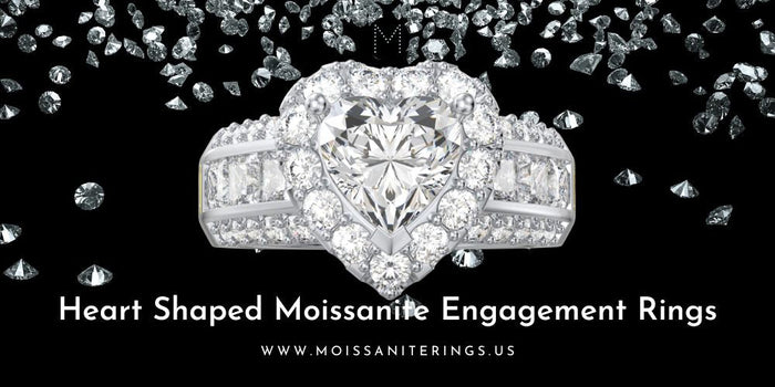 Heart Shaped Moissanite Engagement Rings