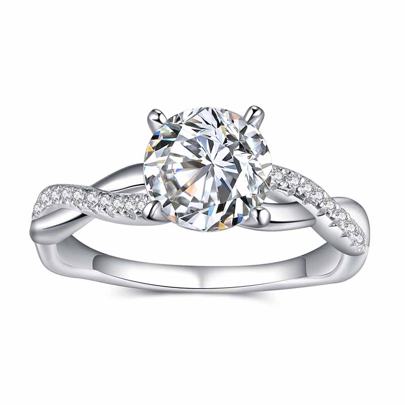 2 Carat Moissanite Ring - Moissanite Engagement Ring