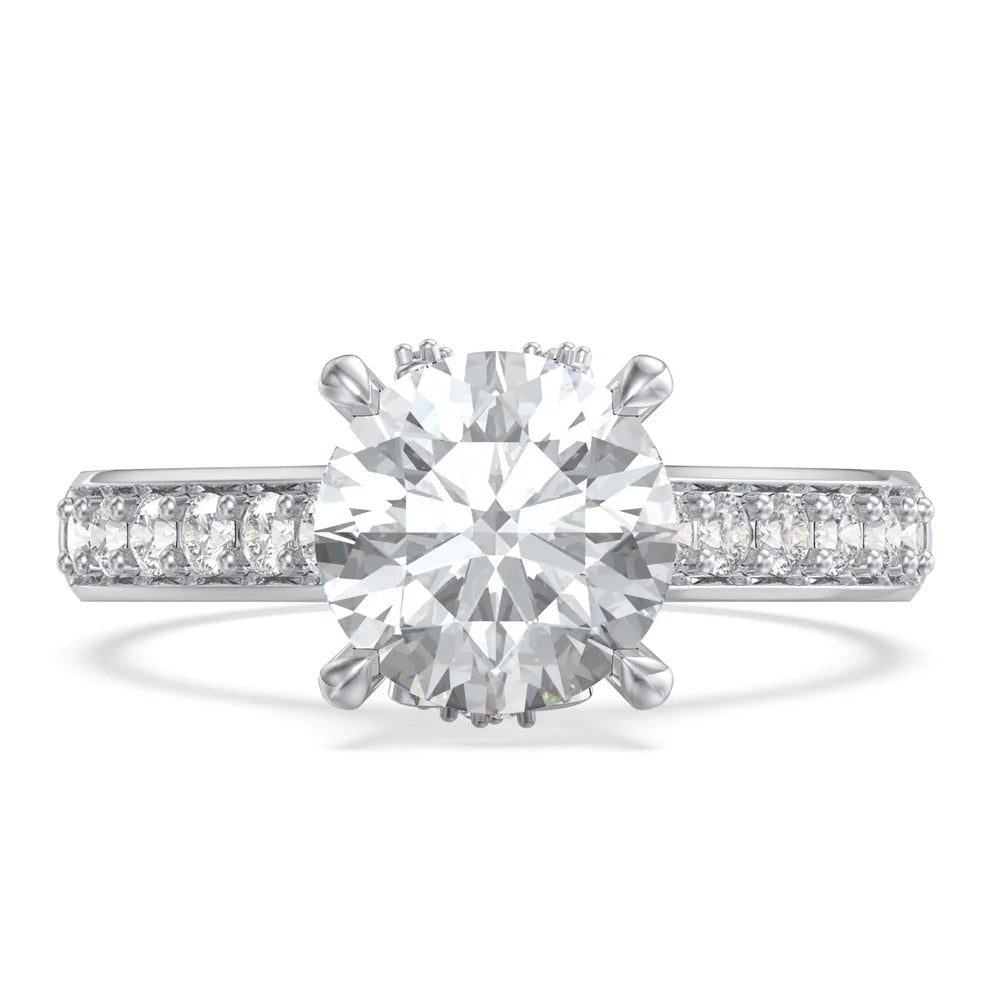 2.5 Carat Moissanite Ring With 2 Custom Initials