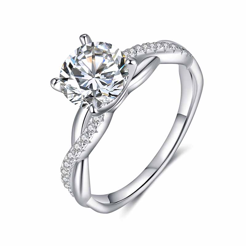 2 Carat Moissanite Ring - Moissanite Engagement Ring