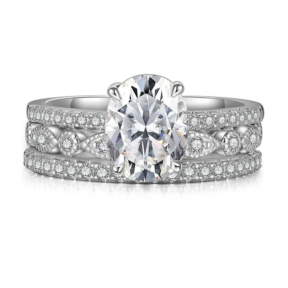 2 Carat Oval Moissanite Ring