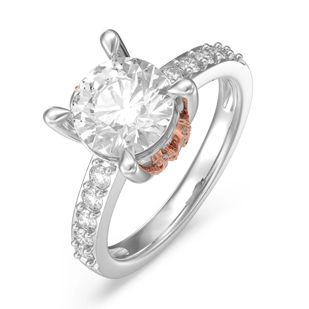 3 Carat Moissanite Ring Set With Custom Initials And Number