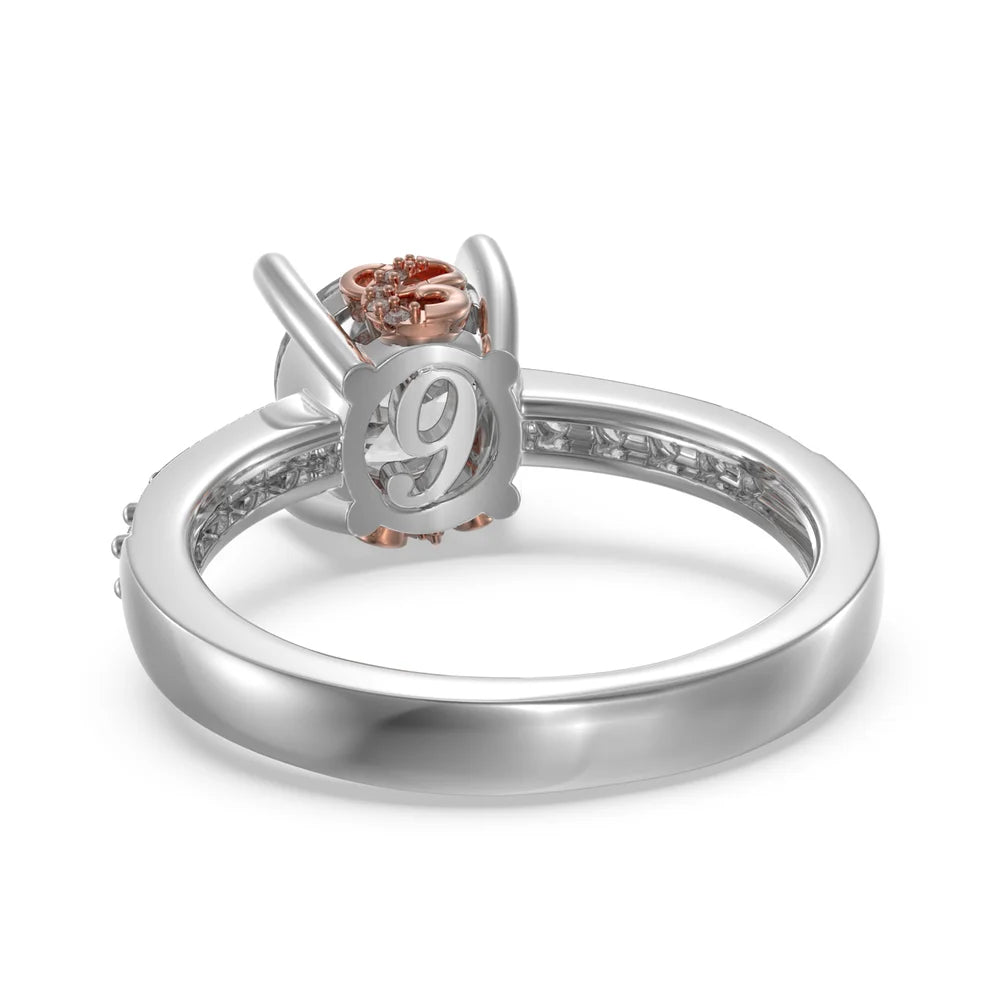 3 Carat Moissanite Ring Set With Custom Initials And Number