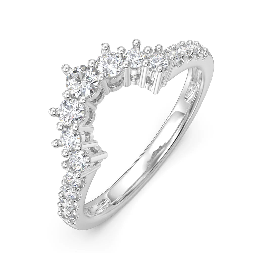 3 Carat Oval Moissanite Ring Set With Custom Initials