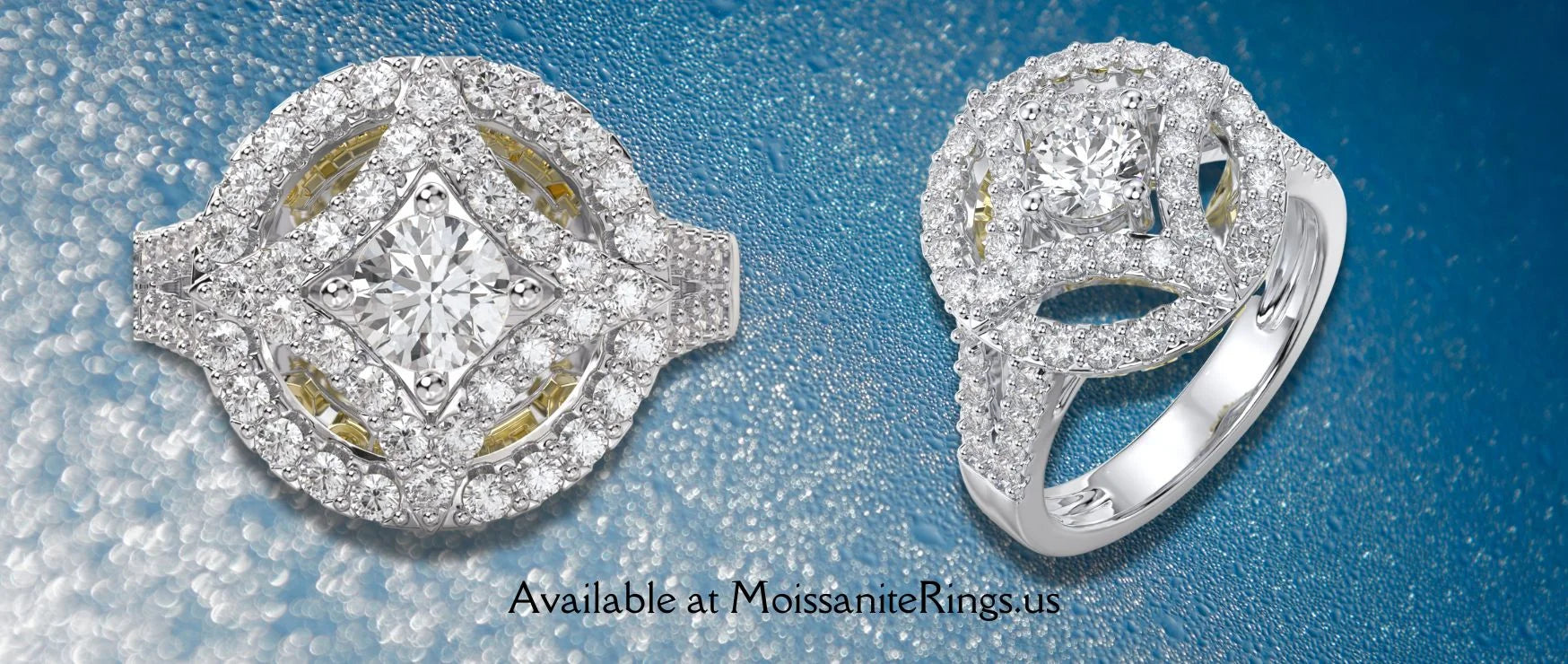 0.5 Carat Moissanite Ring With 2 Custom Names